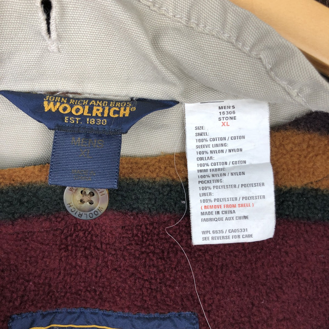 00'S WOOLRICH Hunting Jacket Men's XL cotton Beige type Vintage Second Hand
