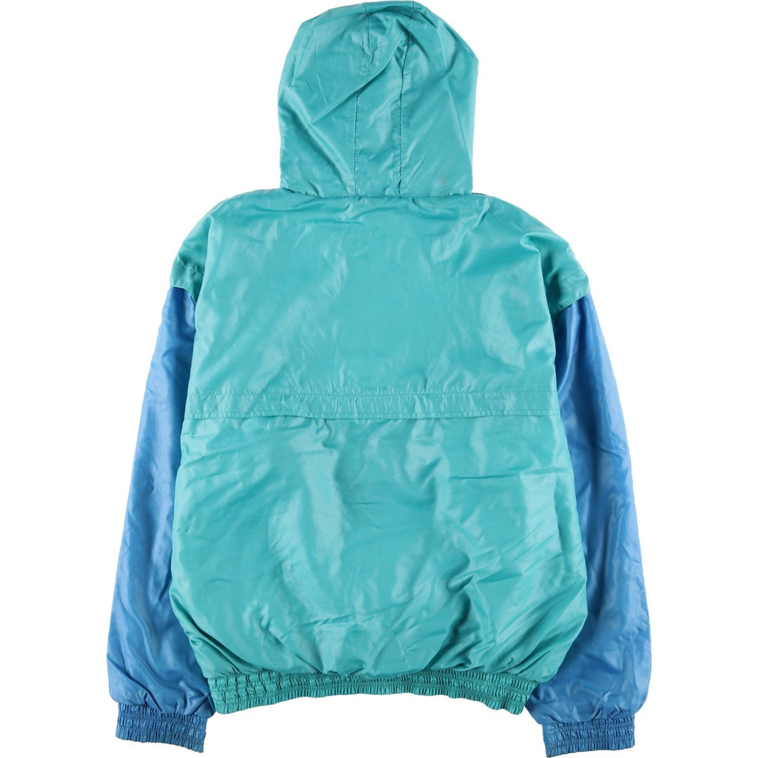 Vintage 1980'S Adidas hooded warm-up pullover, size 7-8, men's XXL. polyamide Emerald green Vintage Second Hand