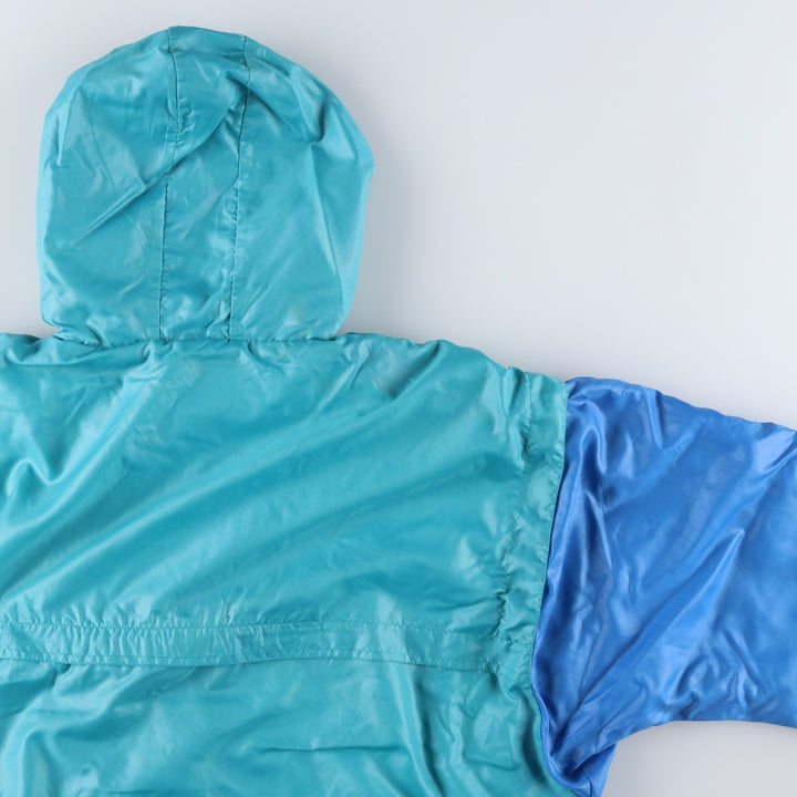 Vintage 1980'S Adidas hooded warm-up pullover, size 7-8, men's XXL. polyamide Emerald green Vintage Second Hand