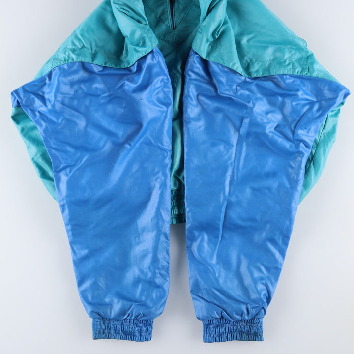 Vintage 1980'S Adidas hooded warm-up pullover, size 7-8, men's XXL. polyamide Emerald green Vintage Second Hand