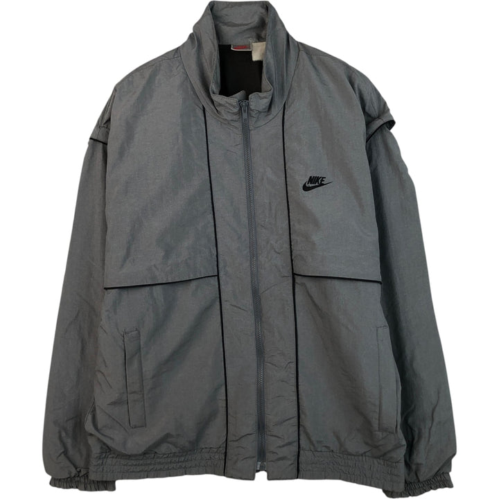 Vintage 90'S Nike silver tag nylon jacket, size L, men's unclear gray type Vintage Second Hand