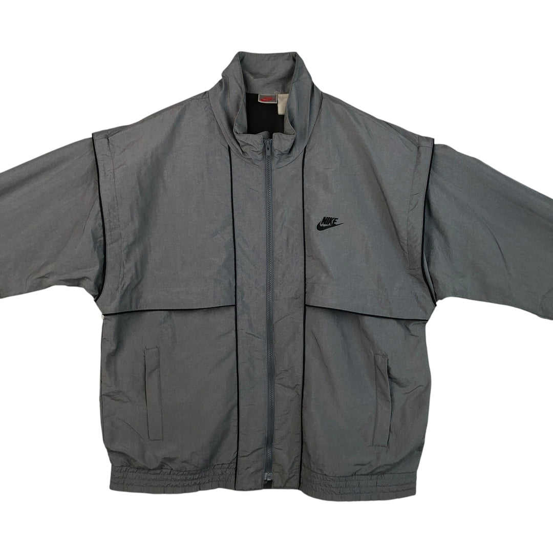 Vintage 90'S Nike silver tag nylon jacket, size L, men's unclear gray type Vintage Second Hand