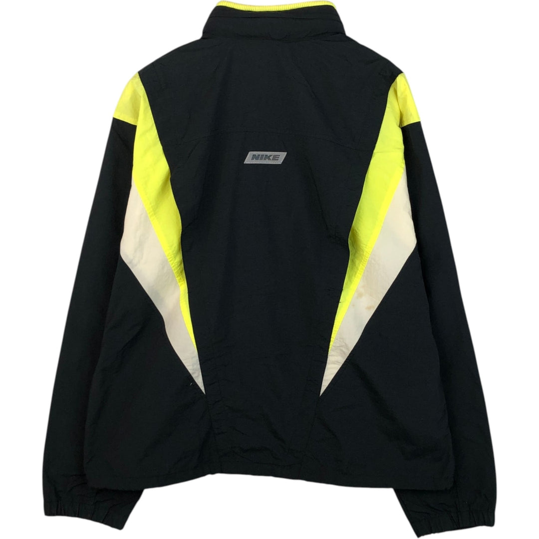Vintage 90'S Nike silver tag nylon jacket, size L, men's unclear black type Vintage Second Hand