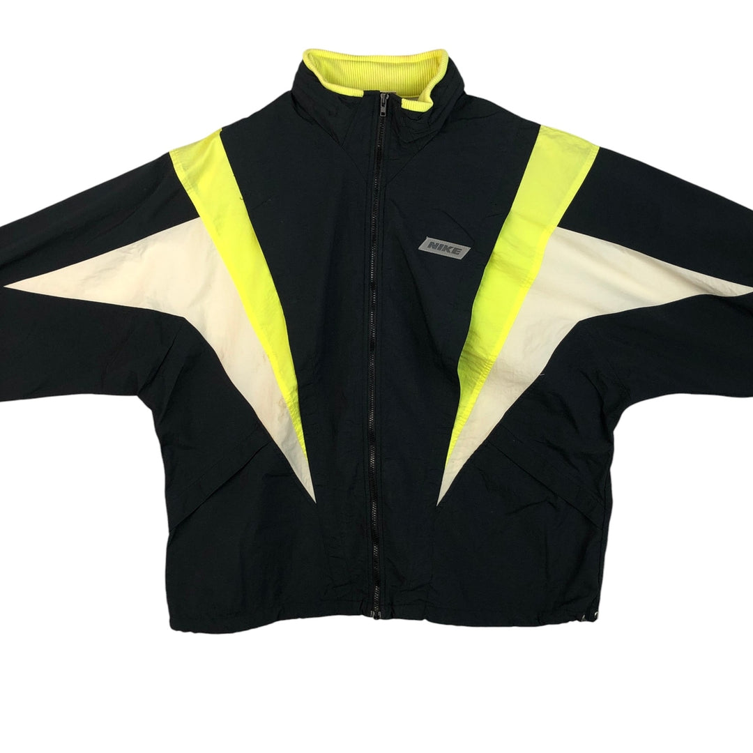 Vintage 90'S Nike silver tag nylon jacket, size L, men's unclear black type Vintage Second Hand