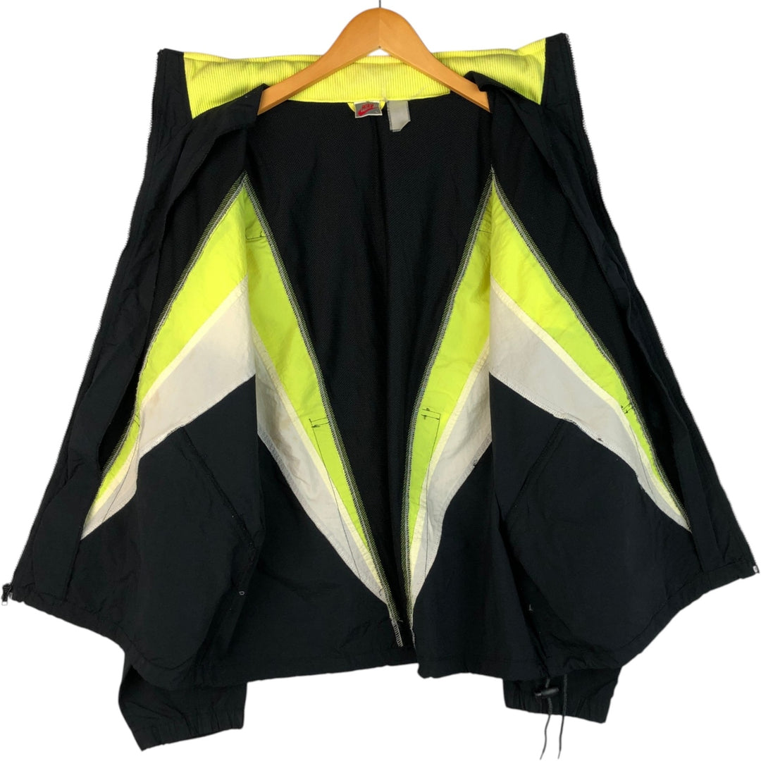 Vintage 90'S Nike silver tag nylon jacket, size L, men's unclear black type Vintage Second Hand