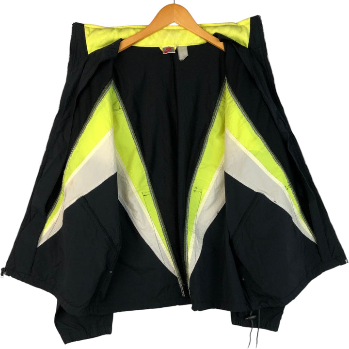Vintage 90'S Nike silver tag nylon jacket, size L, men's unclear black type Vintage Second Hand