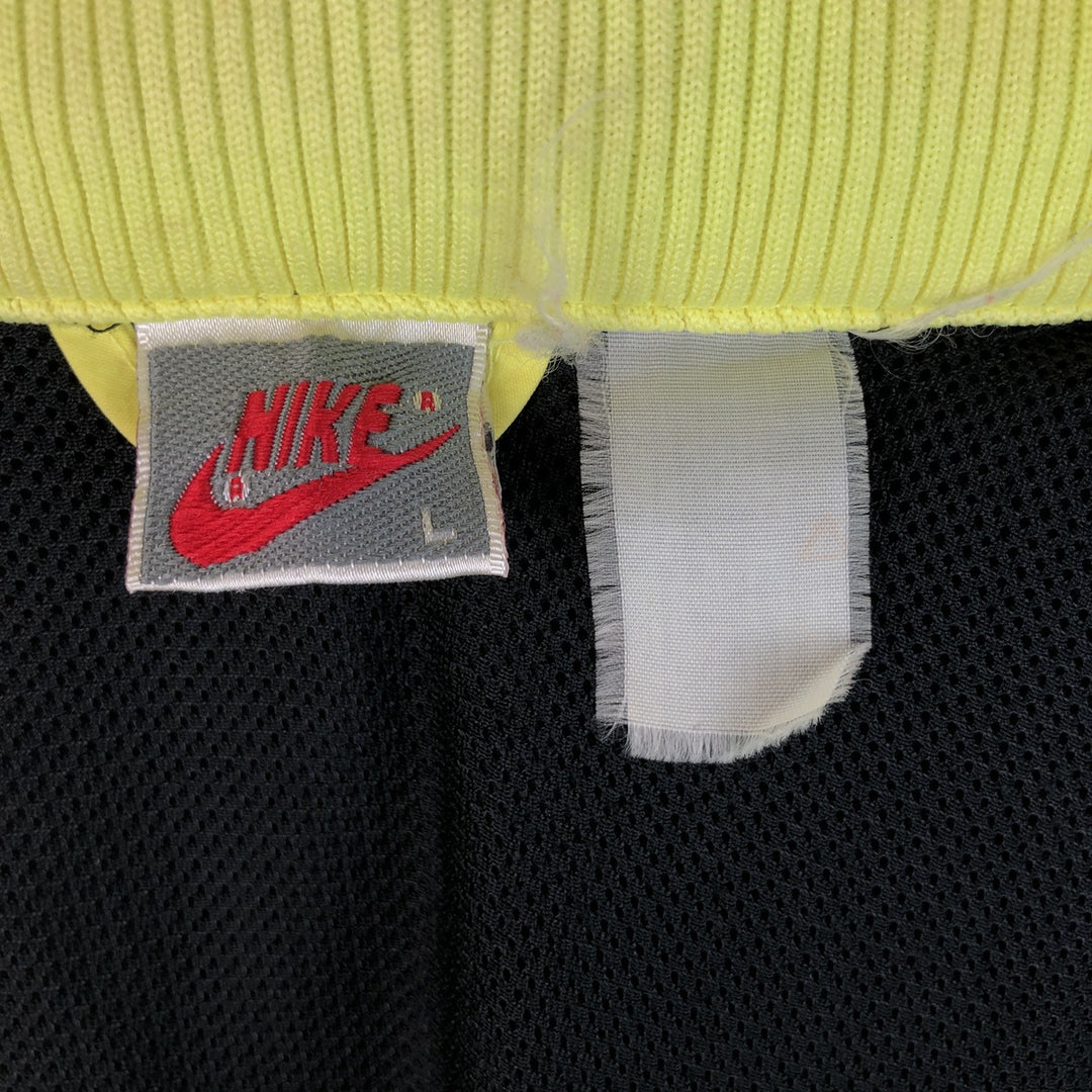 Vintage 90'S Nike silver tag nylon jacket, size L, men's unclear black type Vintage Second Hand