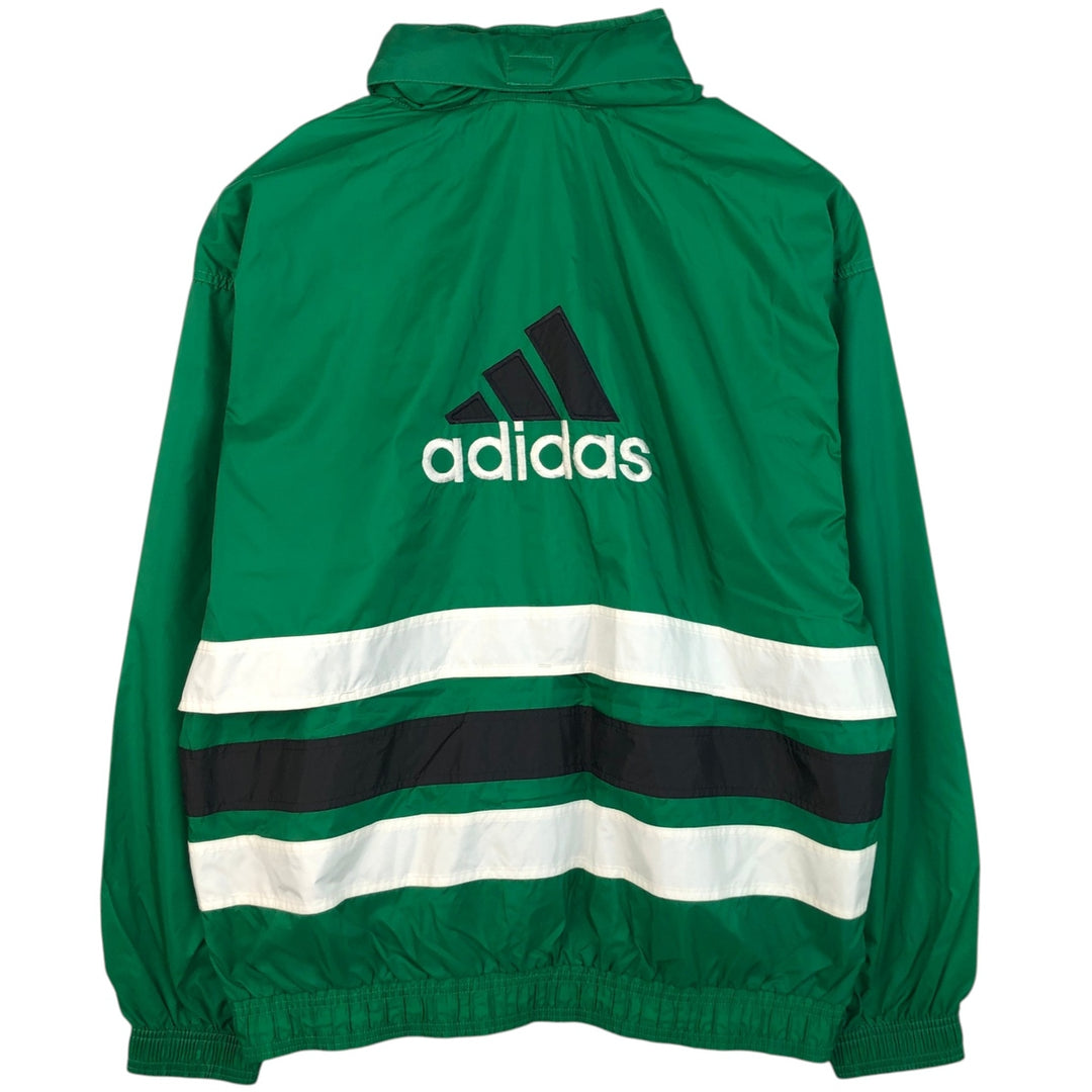 Vintage 90s-00'S Adidas nylon jacket with back logo, size XL, men's unclear green type Vintage Second Hand