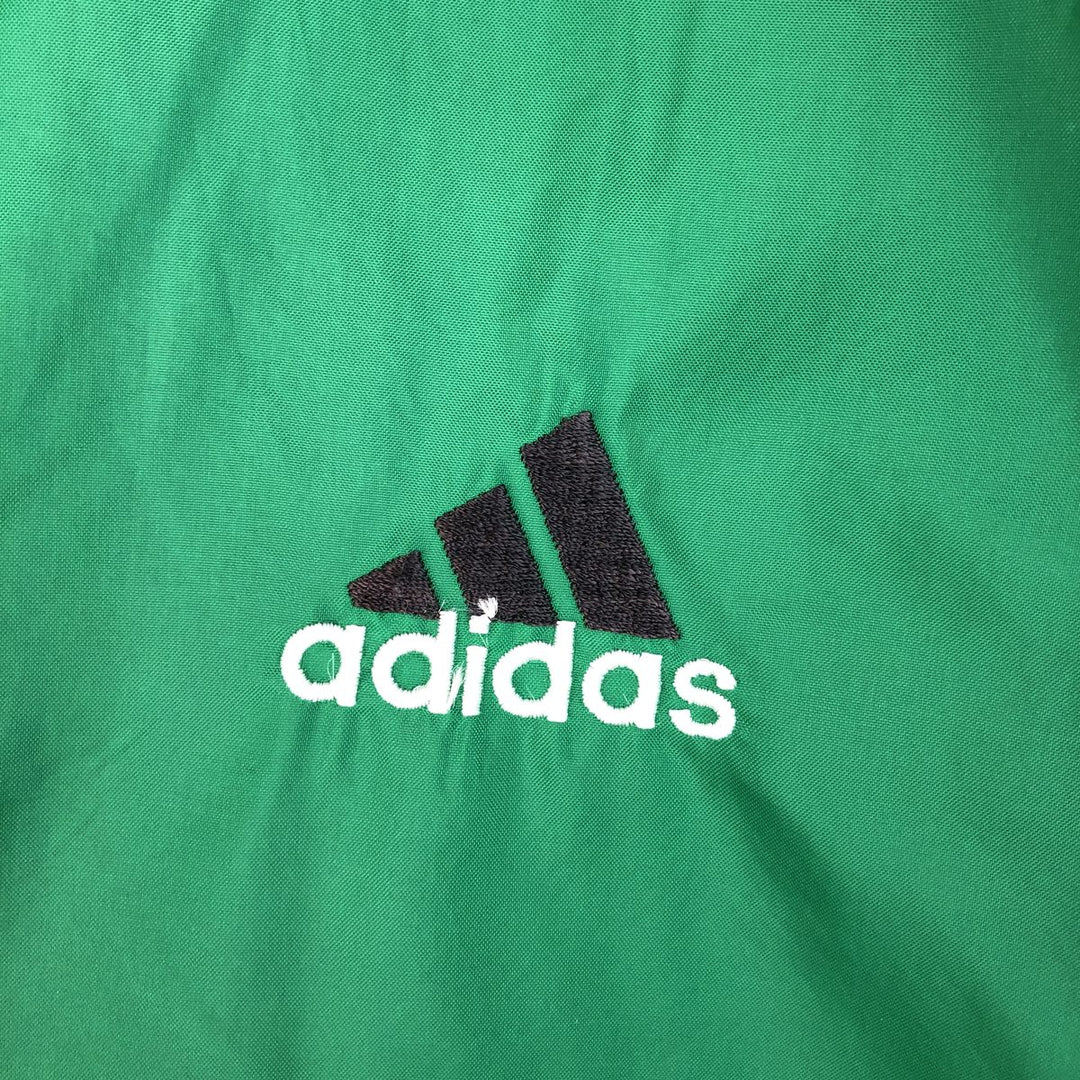 Vintage 90s-00'S Adidas nylon jacket with back logo, size XL, men's unclear green type Vintage Second Hand