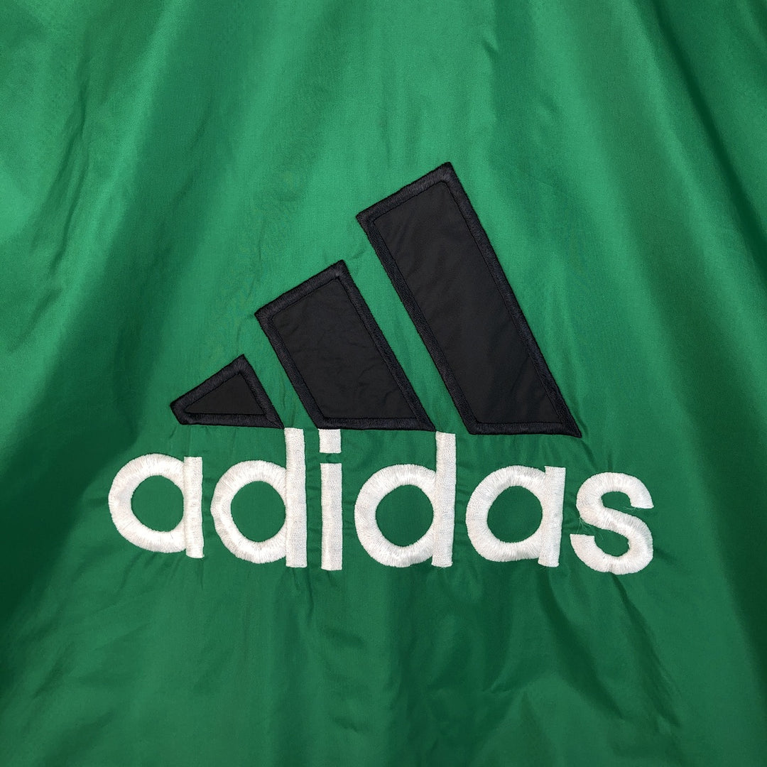Vintage 90s-00'S Adidas nylon jacket with back logo, size XL, men's unclear green type Vintage Second Hand