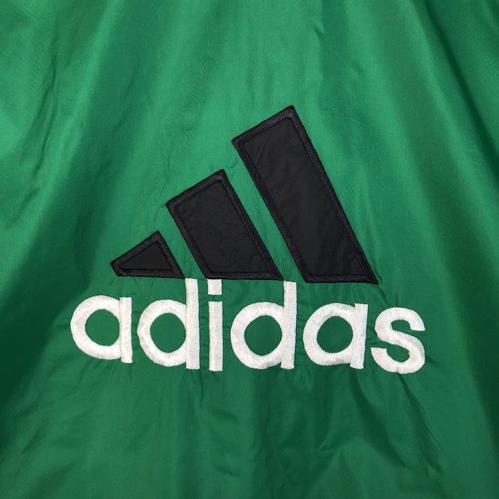 Vintage 90s-00'S Adidas nylon jacket with back logo, size XL, men's unclear green type Vintage Second Hand