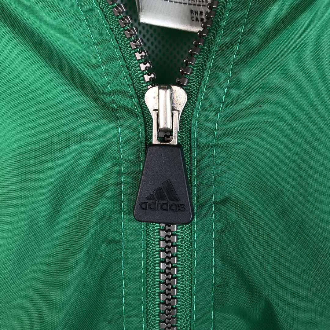 Vintage 90s-00'S Adidas nylon jacket with back logo, size XL, men's unclear green type Vintage Second Hand