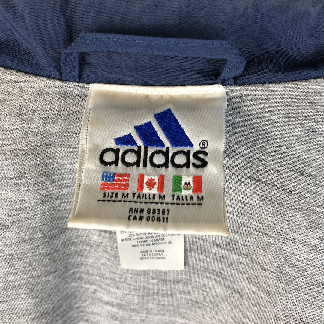 90s~ Adidas nylon jacket, men's size M Nylon navy blue type Vintage Second Hand