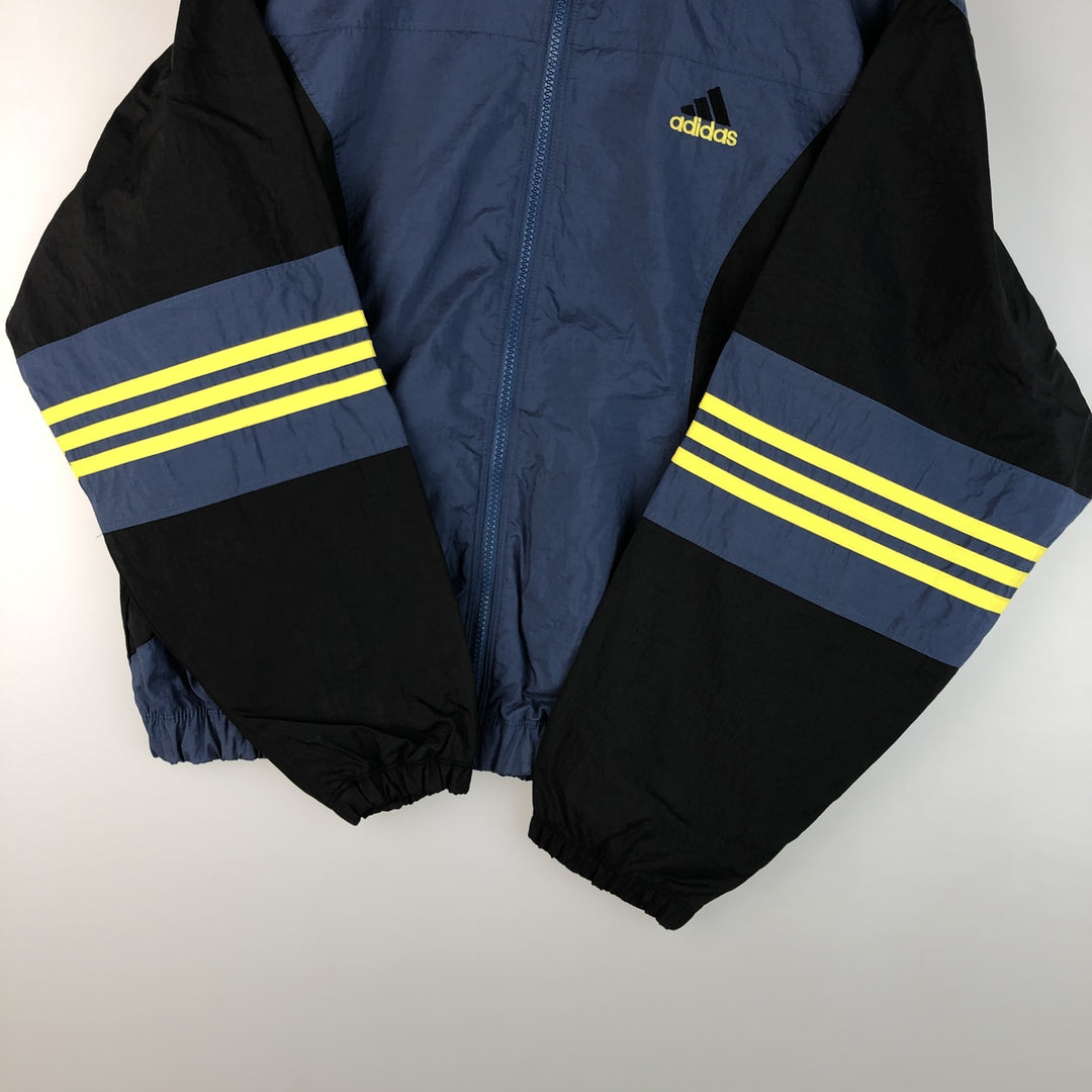 90s~ Adidas nylon jacket, men's size M Nylon navy blue type Vintage Second Hand