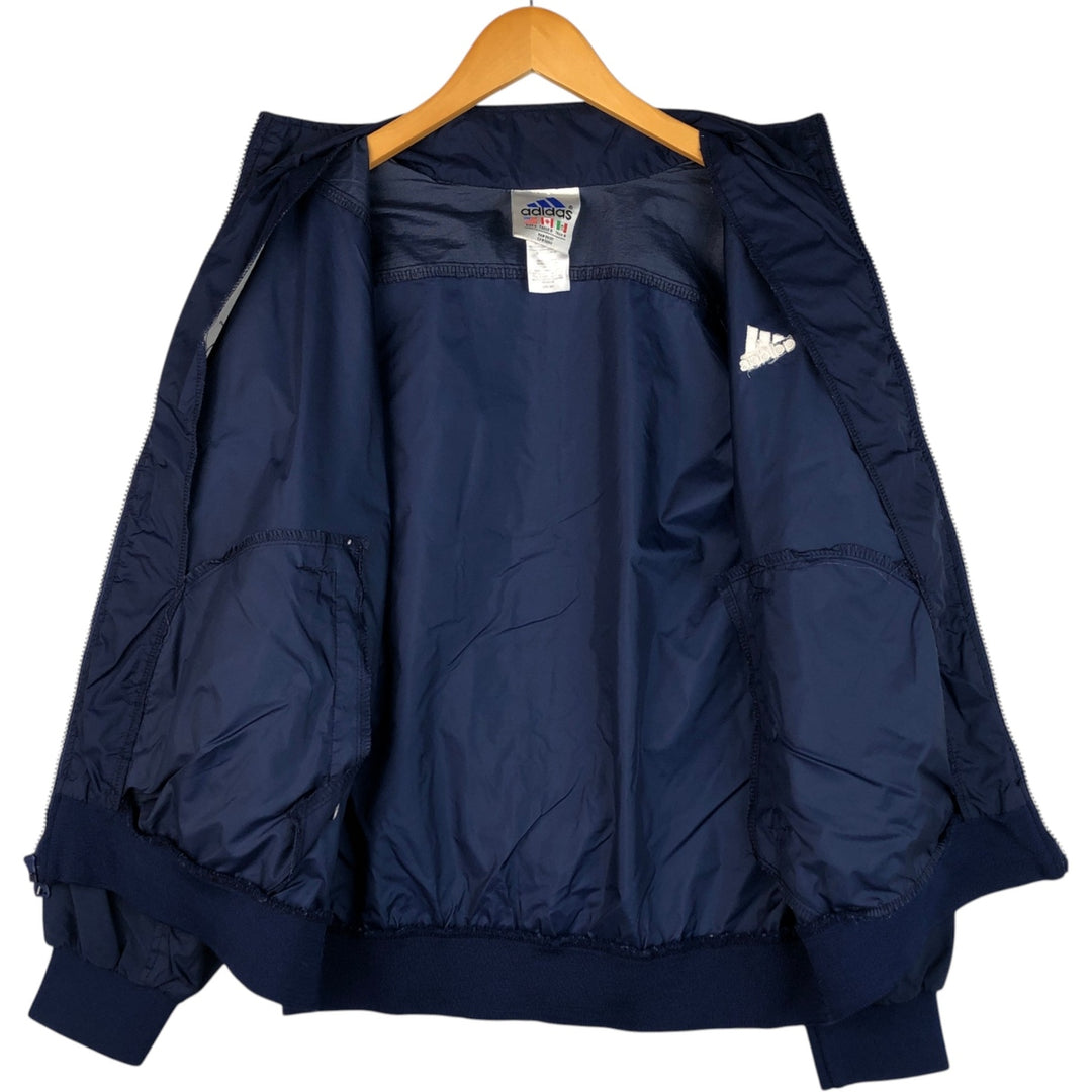 90s~00'S Adidas nylon jacket, men's size L, vintage Nylon navy blue type Vintage Second Hand