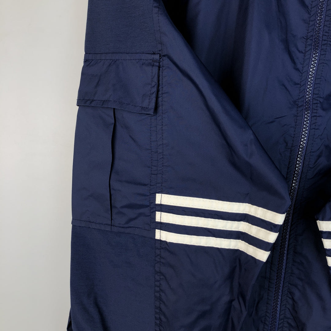 90s~00'S Adidas nylon jacket, men's size L, vintage Nylon navy blue type Vintage Second Hand