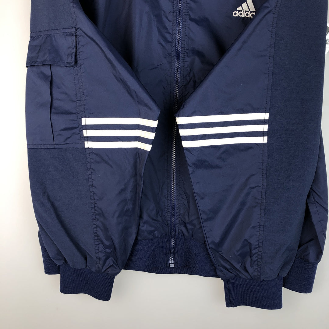 90s~00'S Adidas nylon jacket, men's size L, vintage Nylon navy blue type Vintage Second Hand