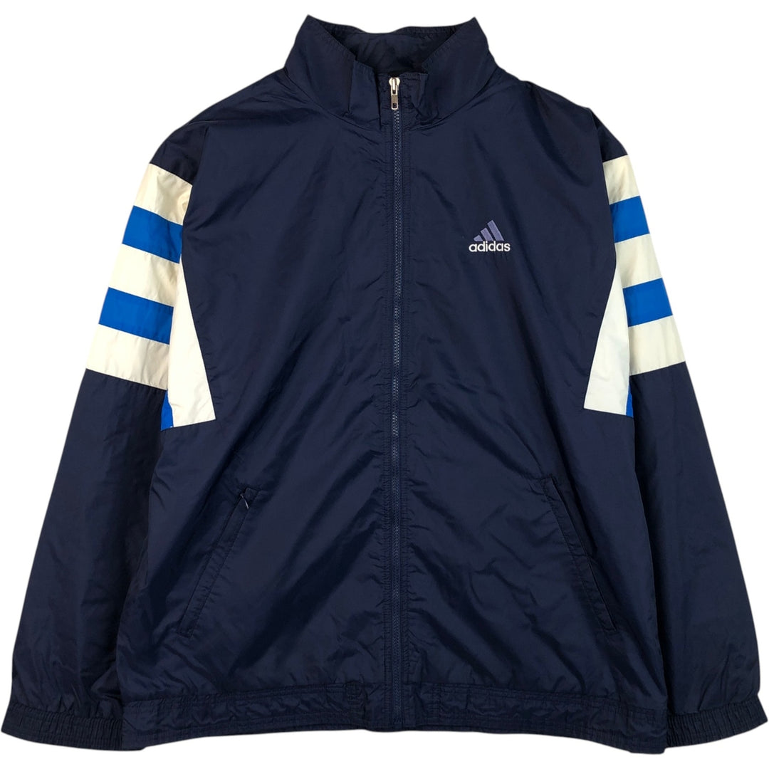 Vintage 90s-00'S Adidas nylon jacket, men's size XL Nylon navy blue type Vintage Second Hand