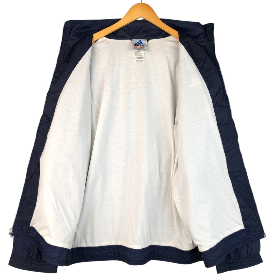 Vintage 90s-00'S Adidas nylon jacket, men's size XL Nylon navy blue type Vintage Second Hand
