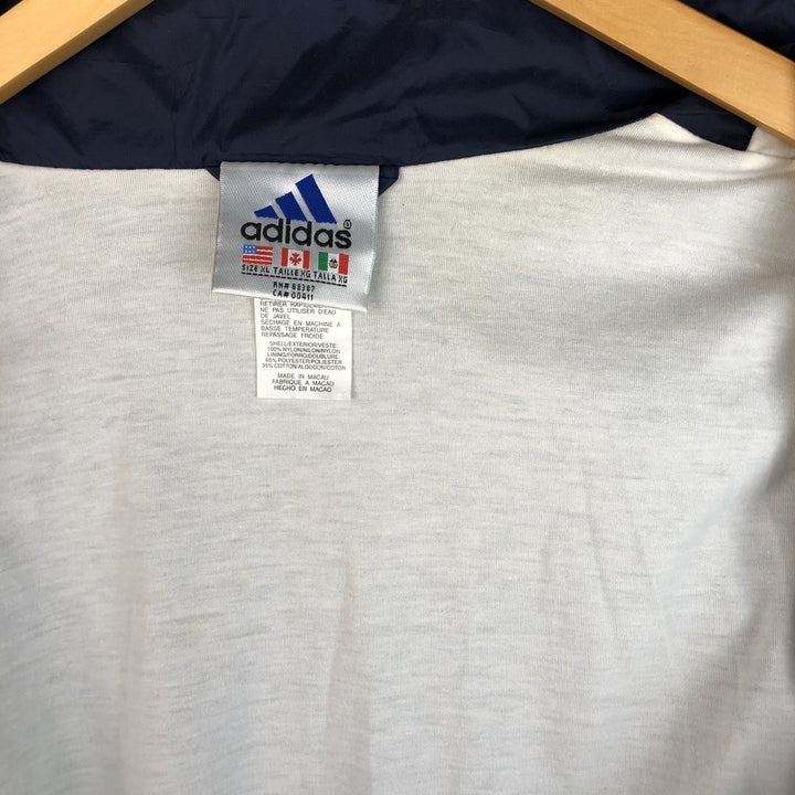 Vintage 90s-00'S Adidas nylon jacket, men's size XL Nylon navy blue type Vintage Second Hand