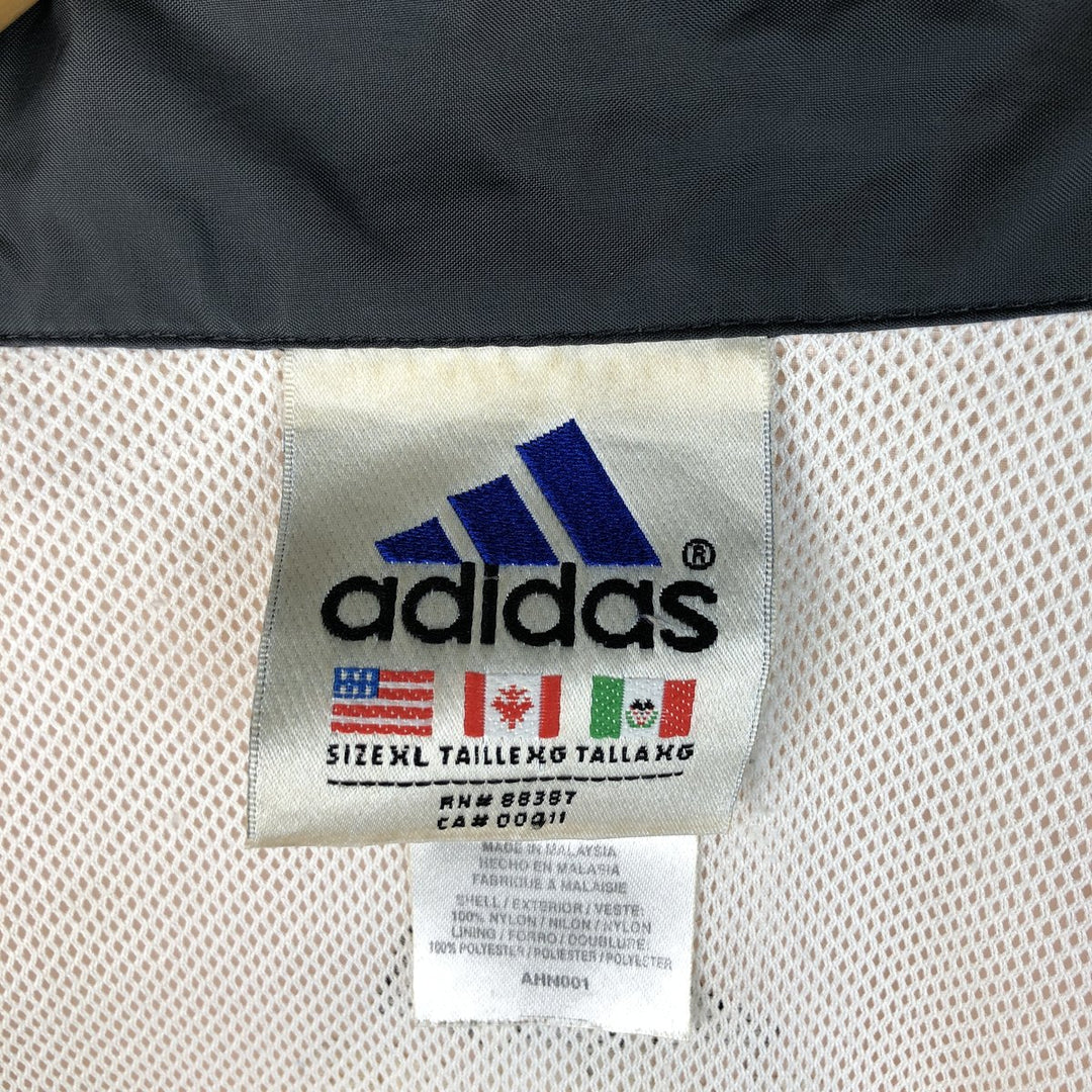 90'S Adidas Nylon Jacket, Men's XL Size, Vintage Nylon orange type Vintage Second Hand