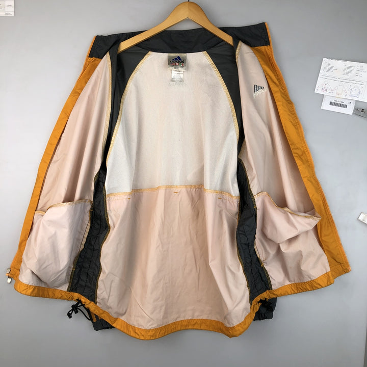 90'S Adidas Nylon Jacket, Men's XL Size, Vintage Nylon orange type Vintage Second Hand