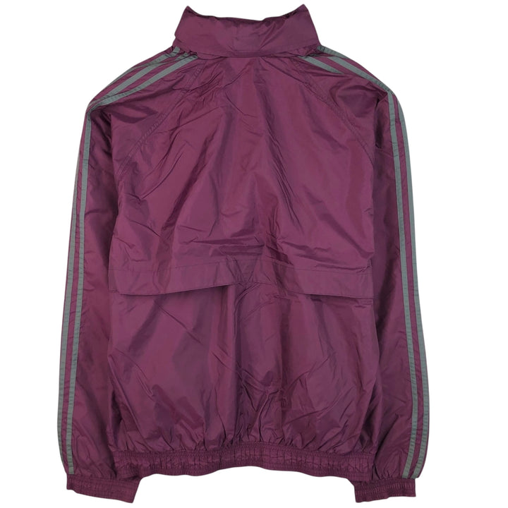 90'S Adidas Nylon Jacket, Men's Size L, Vintage Nylon wine-red Vintage Second Hand