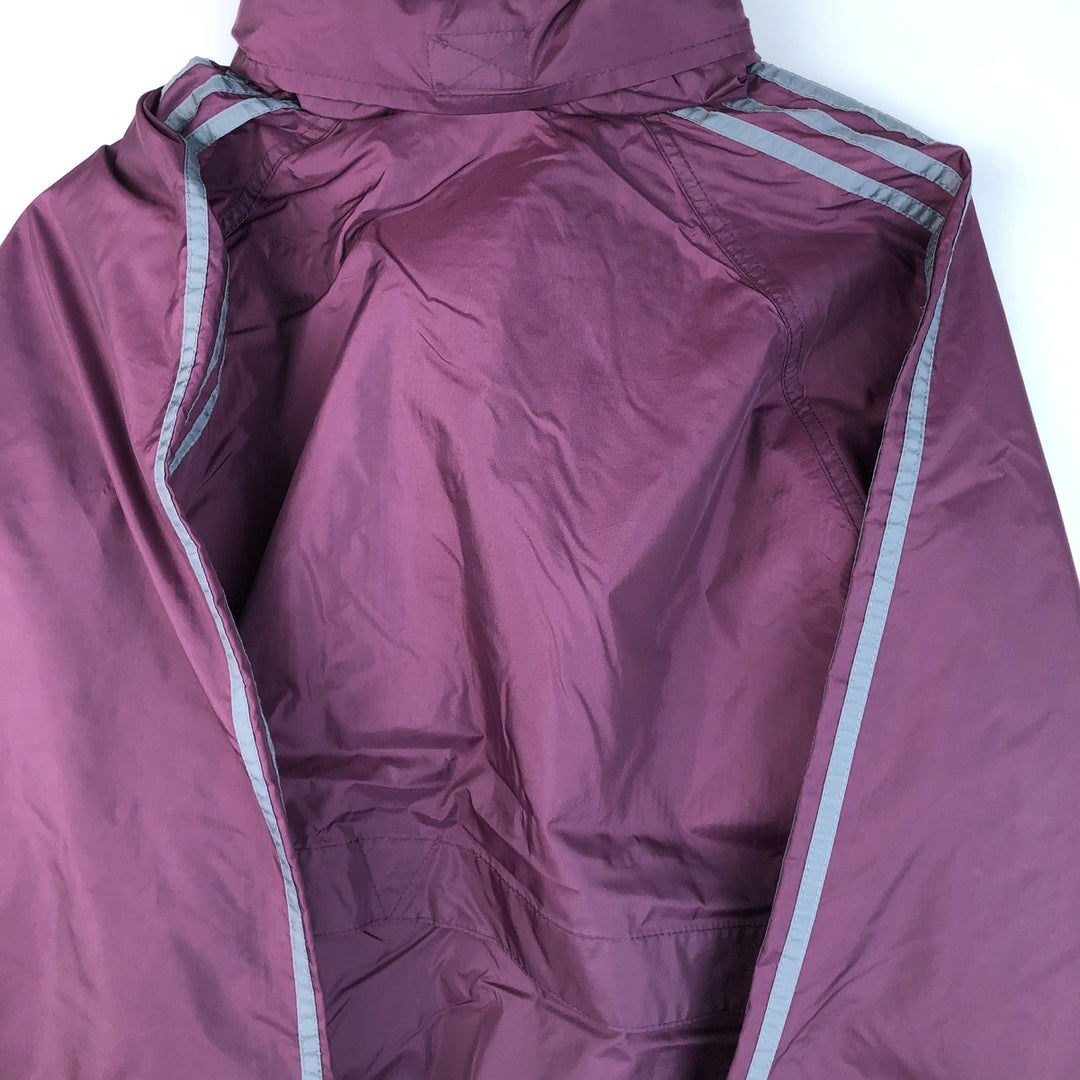 90'S Adidas Nylon Jacket, Men's Size L, Vintage Nylon wine-red Vintage Second Hand