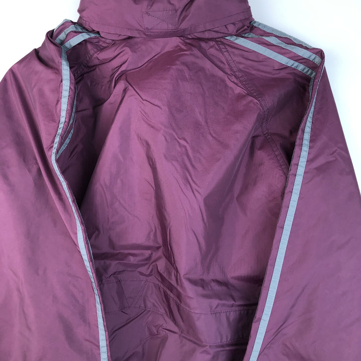 90'S Adidas Nylon Jacket, Men's Size L, Vintage Nylon wine-red Vintage Second Hand