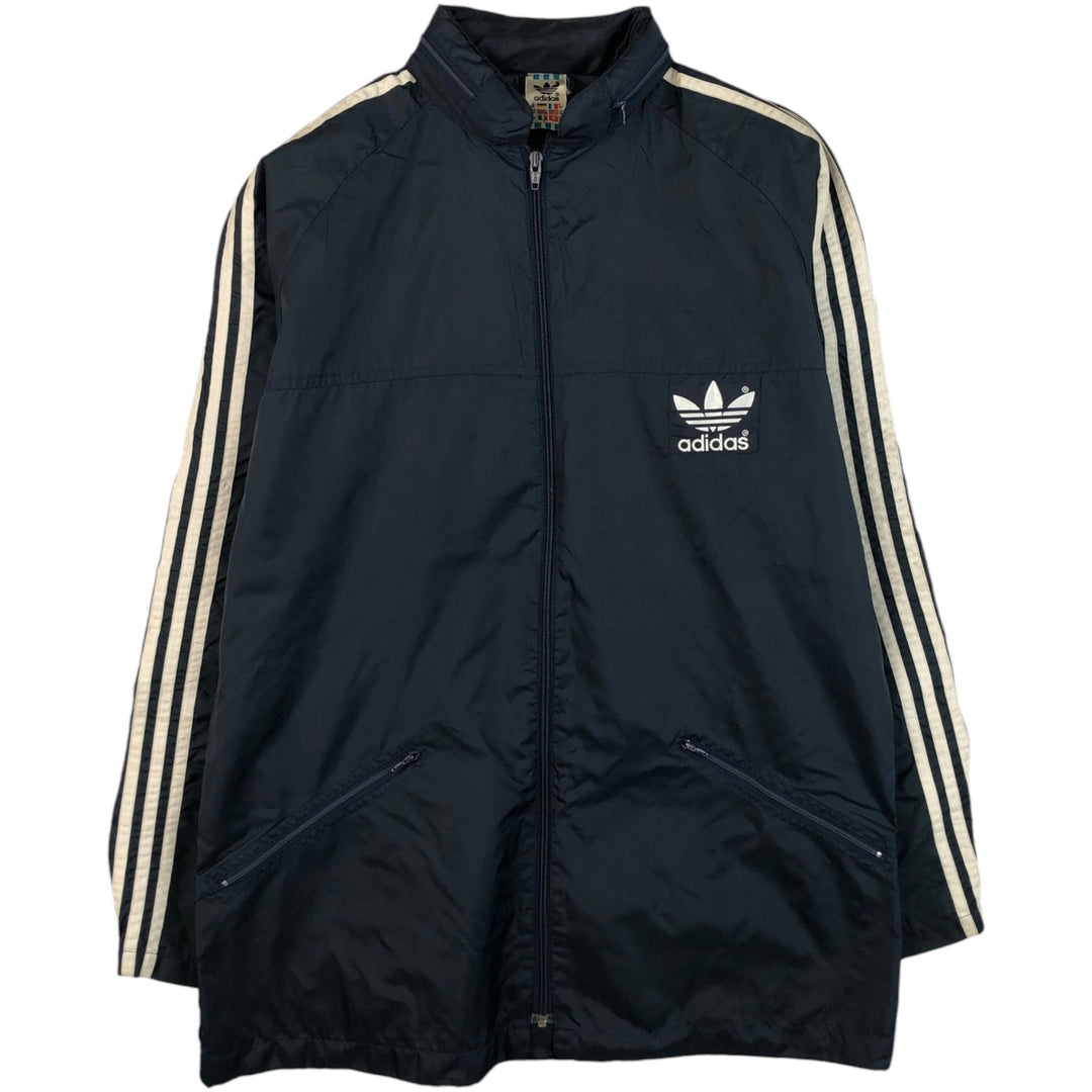Vintage 80s-90'S Adidas Trefoil Logo Nylon Jacket, Men's Size L Nylon navy blue type Vintage Second Hand