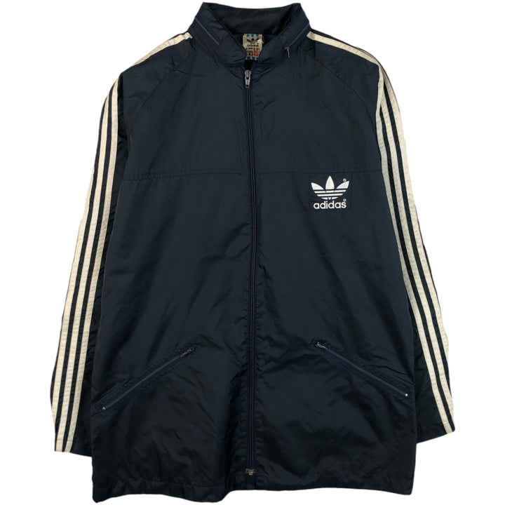 Vintage 80s-90'S Adidas Trefoil Logo Nylon Jacket, Men's Size L Nylon navy blue type Vintage Second Hand