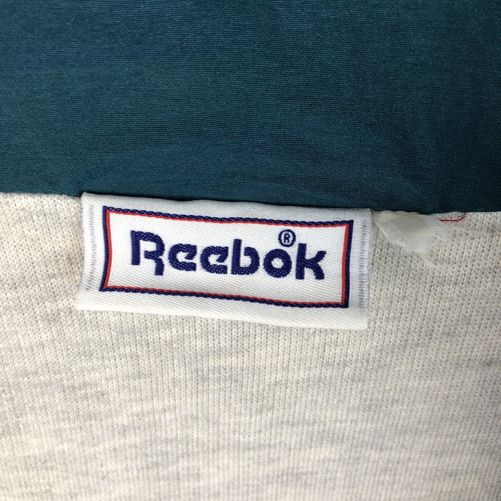 Reebok Half-Zip All-Over Print Warm-Up Pullover, Men's XL unclear red type Vintage Second Hand