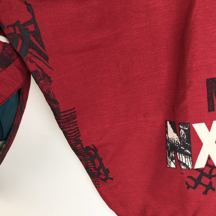 Reebok Half-Zip All-Over Print Warm-Up Pullover, Men's XL unclear red type Vintage Second Hand