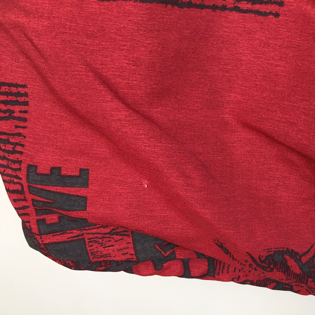 Reebok Half-Zip All-Over Print Warm-Up Pullover, Men's XL unclear red type Vintage Second Hand