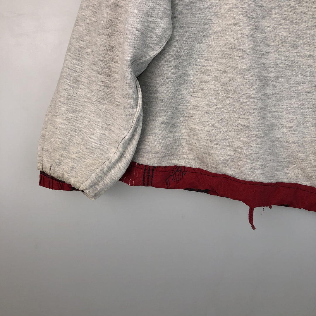 Reebok Half-Zip All-Over Print Warm-Up Pullover, Men's XL unclear red type Vintage Second Hand