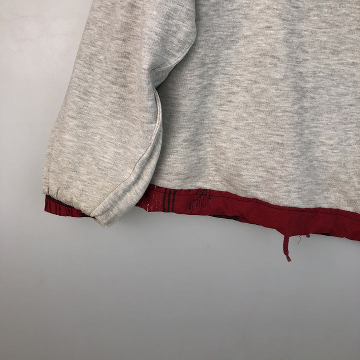Reebok Half-Zip All-Over Print Warm-Up Pullover, Men's XL unclear red type Vintage Second Hand