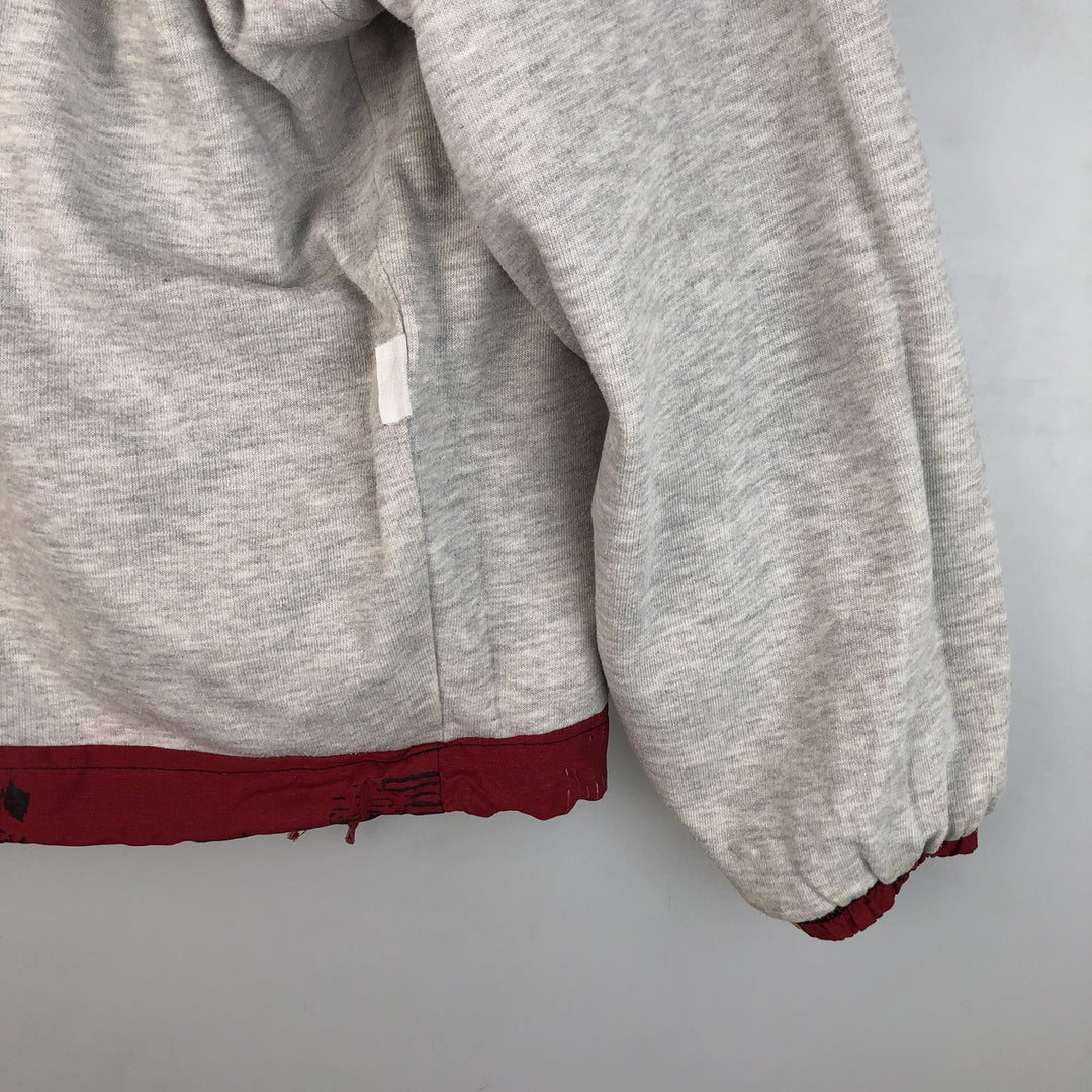 Reebok Half-Zip All-Over Print Warm-Up Pullover, Men's XL unclear red type Vintage Second Hand