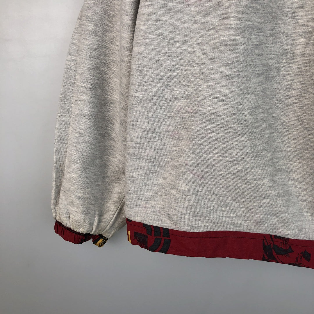 Reebok Half-Zip All-Over Print Warm-Up Pullover, Men's XL unclear red type Vintage Second Hand
