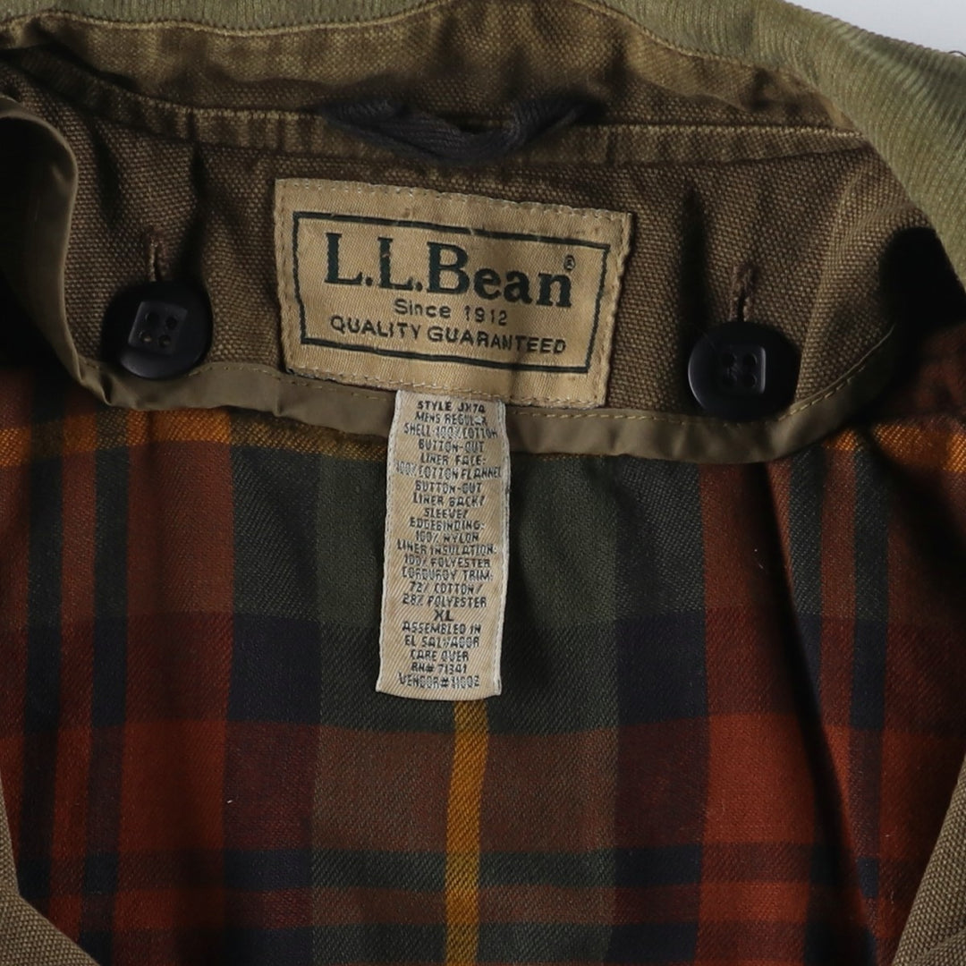 90s-00'S LLBean Padded Duck Hunting Jacket, Men's XL, Vintage cotton brown type Vintage Second Hand