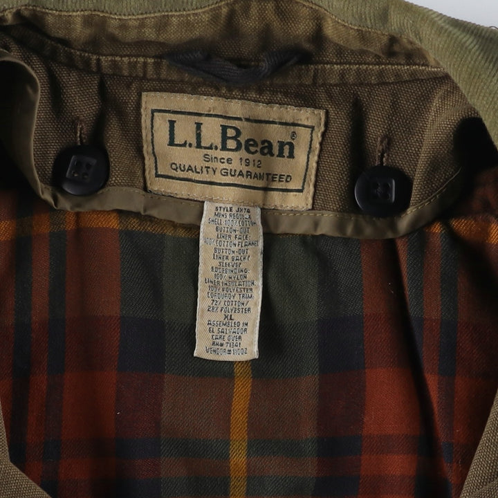 90s-00'S LLBean Padded Duck Hunting Jacket, Men's XL, Vintage cotton brown type Vintage Second Hand
