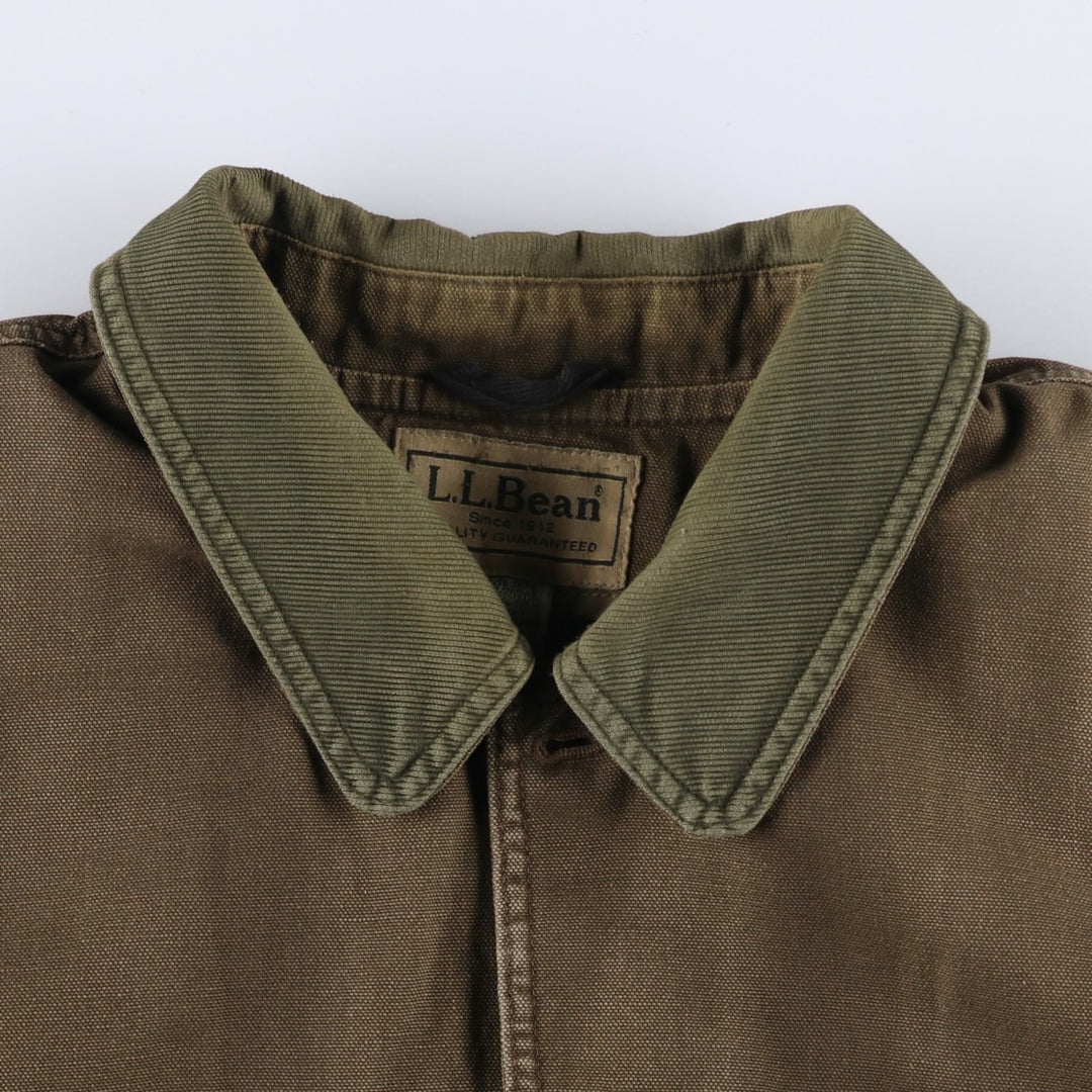 90s-00'S LLBean Padded Duck Hunting Jacket, Men's XL, Vintage cotton brown type Vintage Second Hand