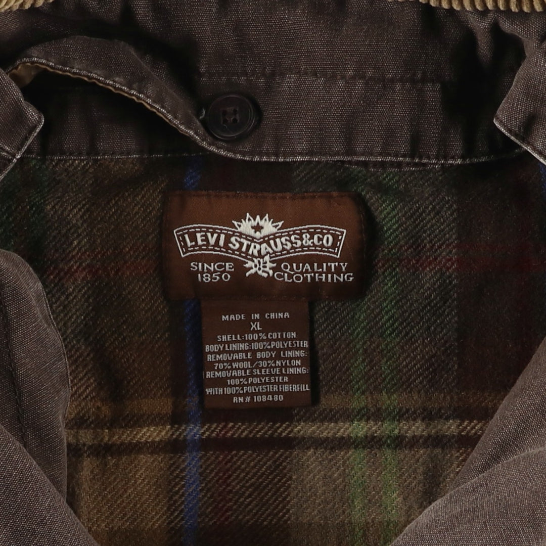 Levi's padded hunting jacket, men's size XL cotton brown type Vintage Second Hand