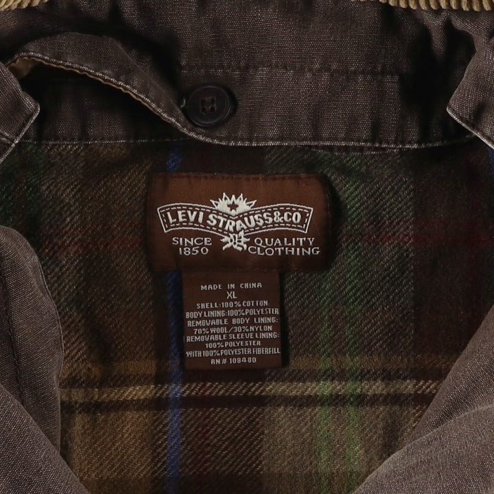 Levi's padded hunting jacket, men's size XL cotton brown type Vintage Second Hand