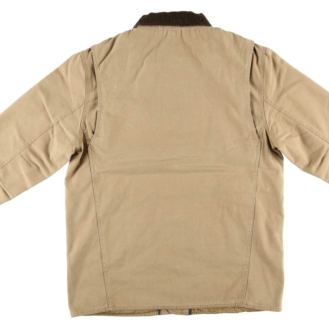 Orvis padded duck hunting jacket, men's size L cotton Beige type Vintage Second Hand
