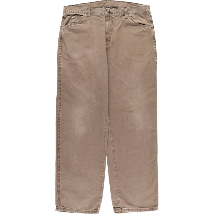 Dickies Duck Work Pants Men's W37 cotton beige type brown Vintage Second Hand