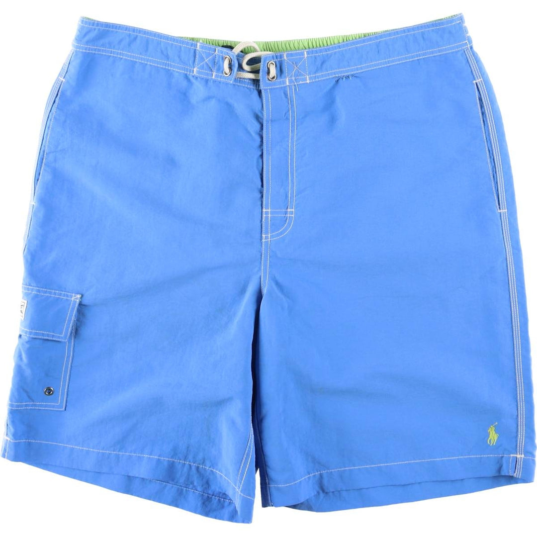 Ralph Lauren POLO by Ralph Lauren swim shorts, men's size XL Nylon Blue type light blue Vintage Second Hand