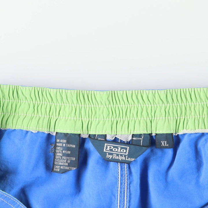 Ralph Lauren POLO by Ralph Lauren swim shorts, men's size XL Nylon Blue type light blue Vintage Second Hand