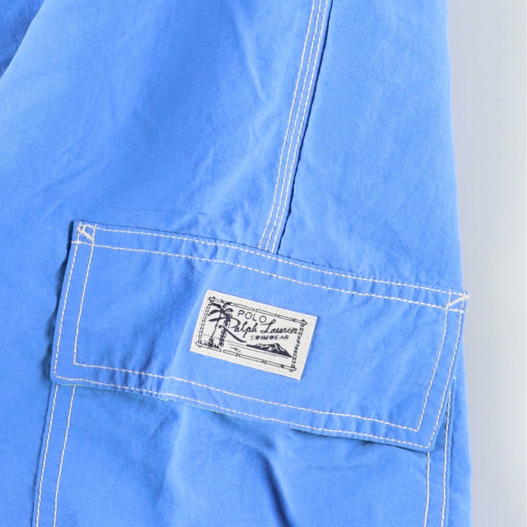 Ralph Lauren POLO by Ralph Lauren swim shorts, men's size XL Nylon Blue type light blue Vintage Second Hand