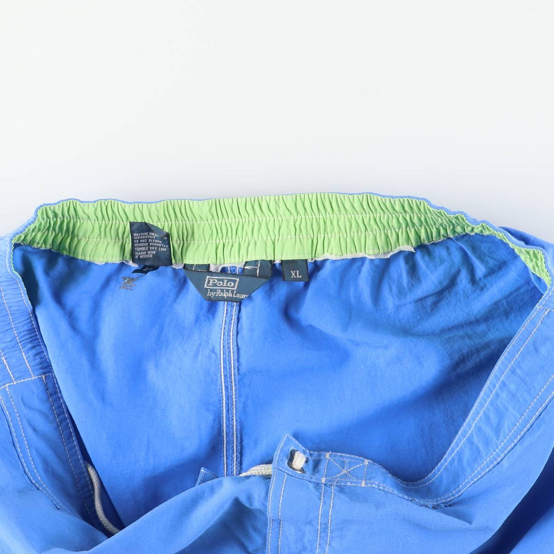 Ralph Lauren POLO by Ralph Lauren swim shorts, men's size XL Nylon Blue type light blue Vintage Second Hand