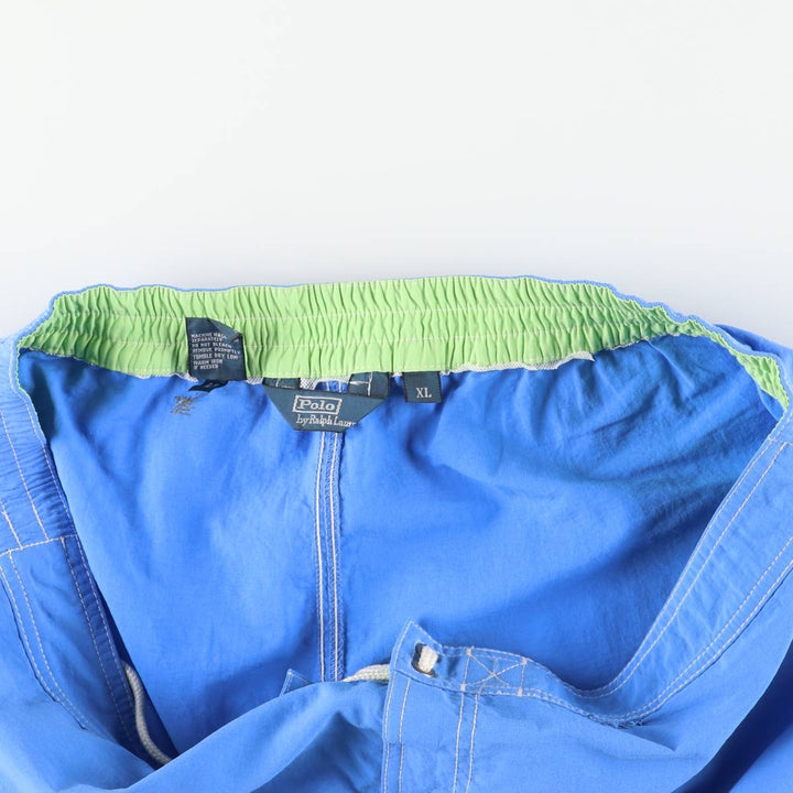 Ralph Lauren POLO by Ralph Lauren swim shorts, men's size XL Nylon Blue type light blue Vintage Second Hand